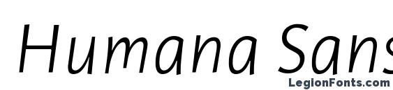 Humana Sans ITC Light Italic Font