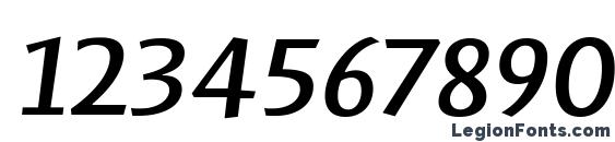 Humana Sans ITC Medium Italic Font, Number Fonts