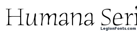 Humana Serif ITC Light Font