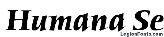 Шрифт Humana Serif ITC TT BoldItalic