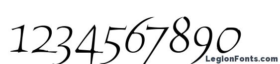 Humana Serif ITC TT LightItalic Font, Number Fonts