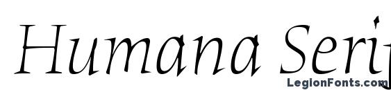 Humana Serif ITC TT LightItalic Font