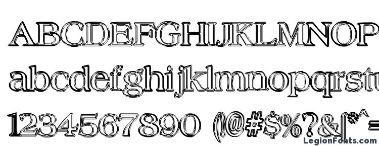 glyphs Hungover Outline font, сharacters Hungover Outline font, symbols Hungover Outline font, character map Hungover Outline font, preview Hungover Outline font, abc Hungover Outline font, Hungover Outline font
