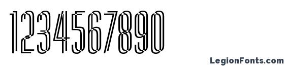 Huxleydbl regular Font, Number Fonts