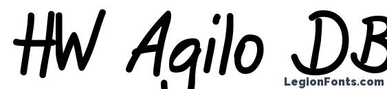 HW Agilo DB font, free HW Agilo DB font, preview HW Agilo DB font