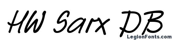 HW Sarx DB Font, All Fonts