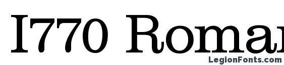 Шрифт I770 Roman Regular