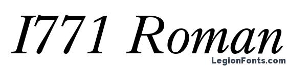 Шрифт I771 Roman Italic