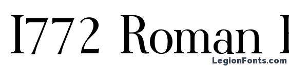 Шрифт I772 Roman Regular