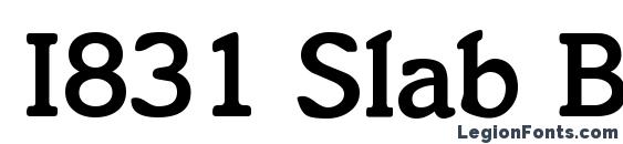 шрифт I831 Slab Bold, бесплатный шрифт I831 Slab Bold, предварительный просмотр шрифта I831 Slab Bold