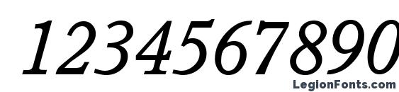 I832 Slab Italic Font, Number Fonts