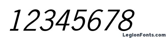 Icen gothic italic Font, Number Fonts