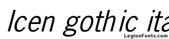 шрифт Icen gothic italic, бесплатный шрифт Icen gothic italic, предварительный просмотр шрифта Icen gothic italic