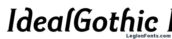 IdealGothic BoldItalic font, free IdealGothic BoldItalic font, preview IdealGothic BoldItalic font