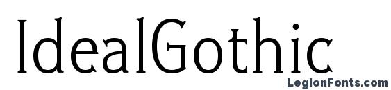 IdealGothic Font, OTF Fonts