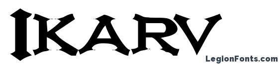 Ikarv font, free Ikarv font, preview Ikarv font