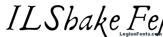 шрифт ILShakeFest, бесплатный шрифт ILShakeFest, предварительный просмотр шрифта ILShakeFest