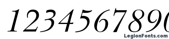 Imperial italic Font, Number Fonts