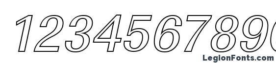 ImperialOu Italic Font, Number Fonts