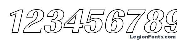 ImperialOu Xbold Italic Font, Number Fonts