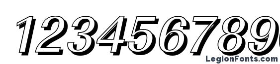 ImperialSh Italic Font, Number Fonts