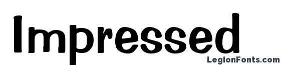 шрифт Impressed, бесплатный шрифт Impressed, предварительный просмотр шрифта Impressed