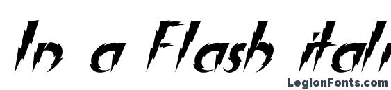 In a flash italic font, free In a flash italic font, preview In a flash italic font