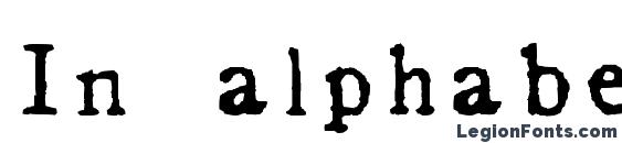 In alphabet Font