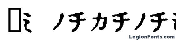 In katakana Font