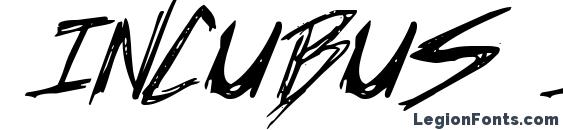 шрифт Incubus Italic, бесплатный шрифт Incubus Italic, предварительный просмотр шрифта Incubus Italic