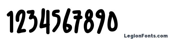 IndieStar BB Bold Font, Number Fonts