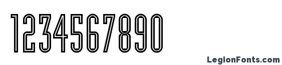 Industria LT Inline Font, Number Fonts