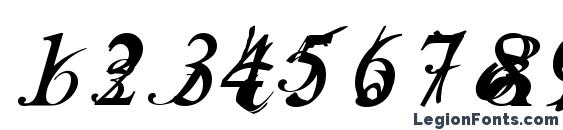 Infiltrace Italic Font, Number Fonts