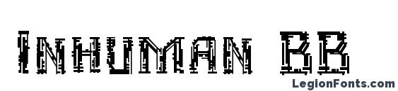 Inhuman BB font, free Inhuman BB font, preview Inhuman BB font