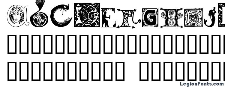 glyphs Initials font, сharacters Initials font, symbols Initials font, character map Initials font, preview Initials font, abc Initials font, Initials font