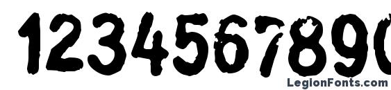 Inkbleed Font, Number Fonts