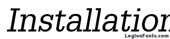 Installation SSi Italic font, free Installation SSi Italic font, preview Installation SSi Italic font