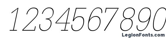 Installationlightssk italic Font, Number Fonts