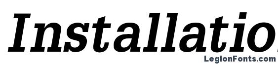 Installationssk bold italic Font