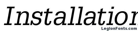 Installationssk italic font, free Installationssk italic font, preview Installationssk italic font