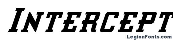 Interceptor Condensed Italic Font