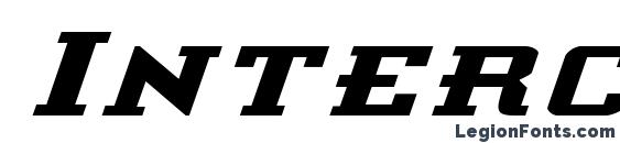 Шрифт Interceptor Expanded Italic