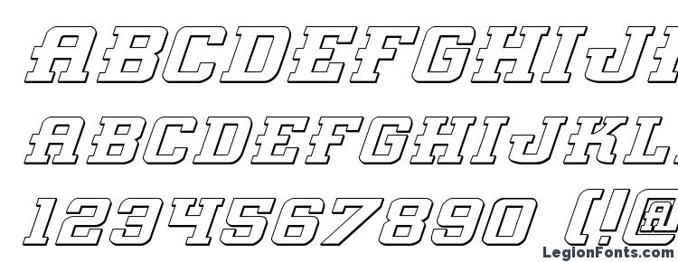 глифы шрифта Interceptor Shadow Italic, символы шрифта Interceptor Shadow Italic, символьная карта шрифта Interceptor Shadow Italic, предварительный просмотр шрифта Interceptor Shadow Italic, алфавит шрифта Interceptor Shadow Italic, шрифт Interceptor Shadow Italic