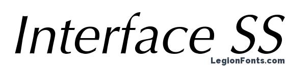 Interface SSi Italic Font