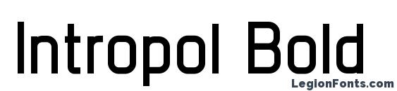шрифт Intropol Bold, бесплатный шрифт Intropol Bold, предварительный просмотр шрифта Intropol Bold