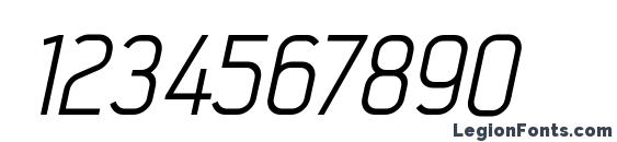Intropol Italic Font, Number Fonts