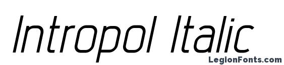 шрифт Intropol Italic, бесплатный шрифт Intropol Italic, предварительный просмотр шрифта Intropol Italic