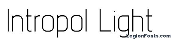 Intropol Light font, free Intropol Light font, preview Intropol Light font