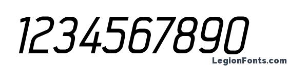 Intropol MediumItalic Font, Number Fonts