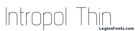 Intropol Thin font, free Intropol Thin font, preview Intropol Thin font